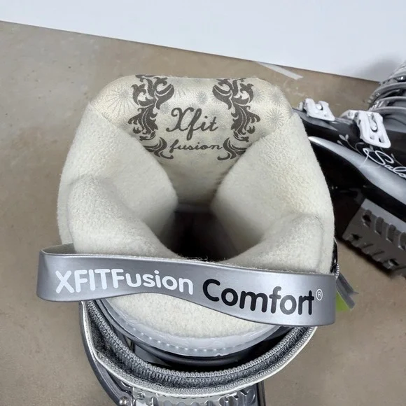 Salomon X Fit Fusion Comfort Women's Ski Boots Black Silver Size 24.5 womens 7.5 - Picture 5 of 8